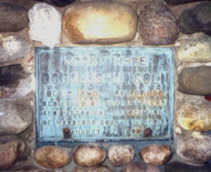 Photo of the Lincoln-Douglas Memorial Plaque