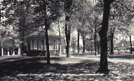 The Metamora bandstand circa 1950