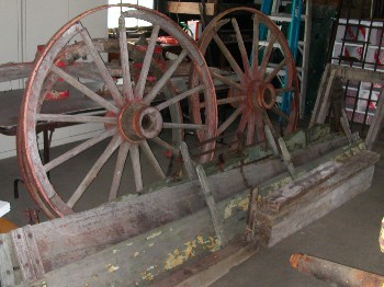  Front wheels measure 44" and rear wheels are 52".