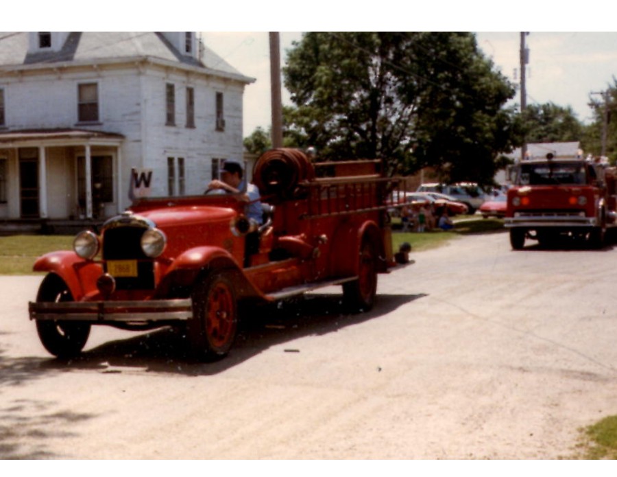 The first firetruck in the Old Settlers parade - June 13, 1987