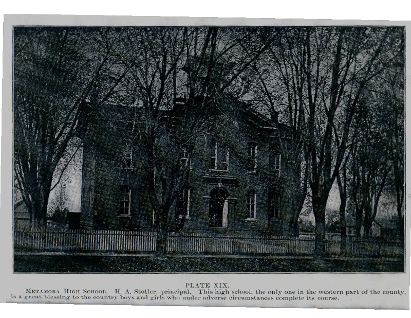 First school built in 1850 for both grade and high school students.