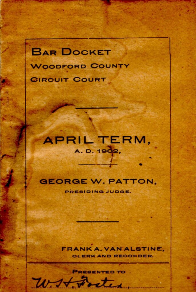 Bar docket for the April 1902 term