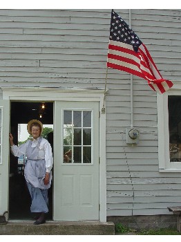 Visitors were greeted at the door.