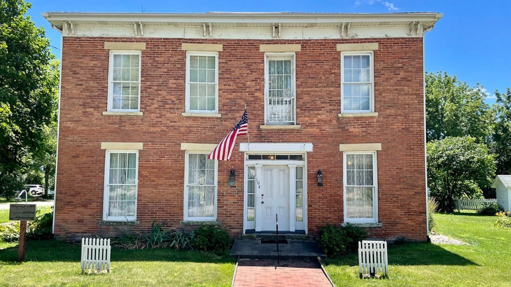 Front view of the Adlai E. Stevenson I Home