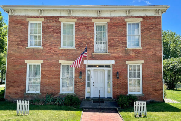 Front view of the Adlai E. Stevenson I Home